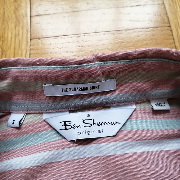 Ben Sherman The Sugarman Pink Shirt Small NWT - Picture 5 of 10
